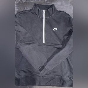 Nike Black Long-Sleeve Quarter-Zip with White Accents XL
